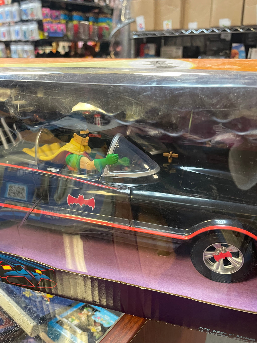 Batmobile with Batman & Robin (Mattel, Batman Classic) **SEALED** product image 9, provided for visual reference and product