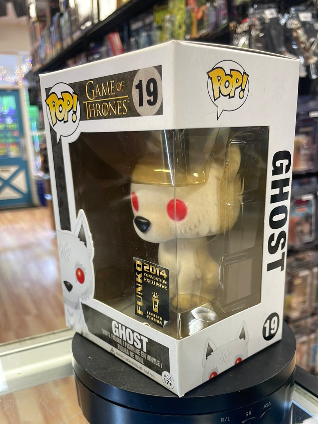 Flocked Ghost 19 Exclusive (Funko Pop! Game of Thrones) product image 2, provided for visual reference and product detail