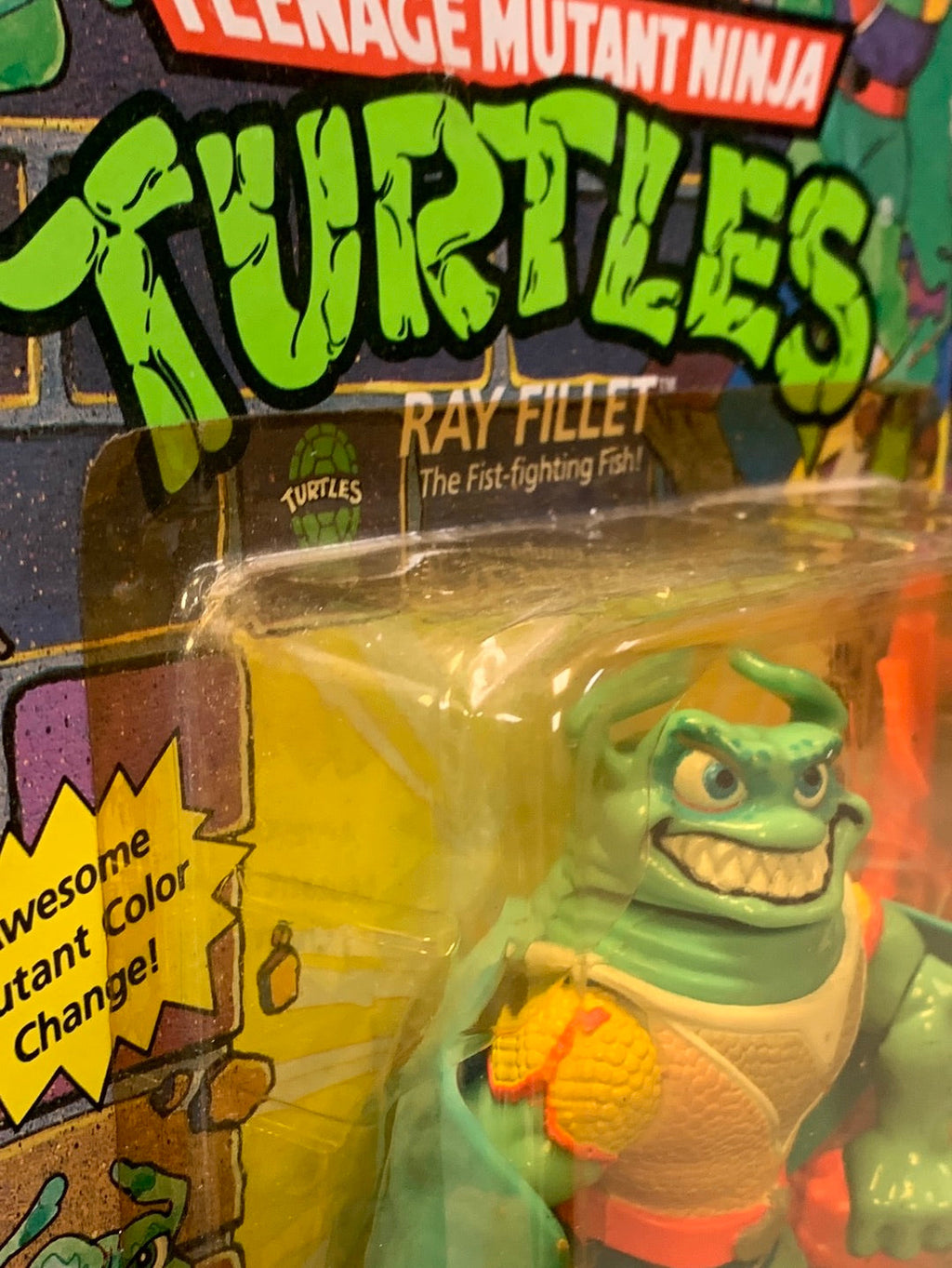 Ray Fillet 0143 (Vintage TMNT Ninja Turtles, Playmates) Sealed product image 8, provided for visual reference and product