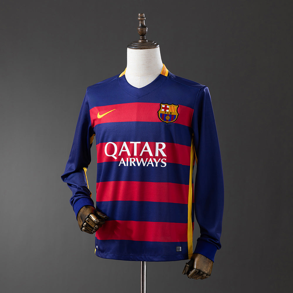 Barcelona Jersey 2015-16 Home Retro Kit Long Sleeves product image 1