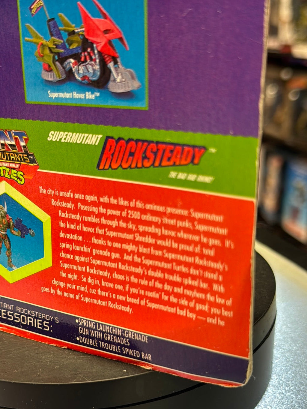 Supermutant Rocksteady 0030 (Vintage TMNT NInja Turtles, Playmates) Sealed product image 12, provided for visual reference