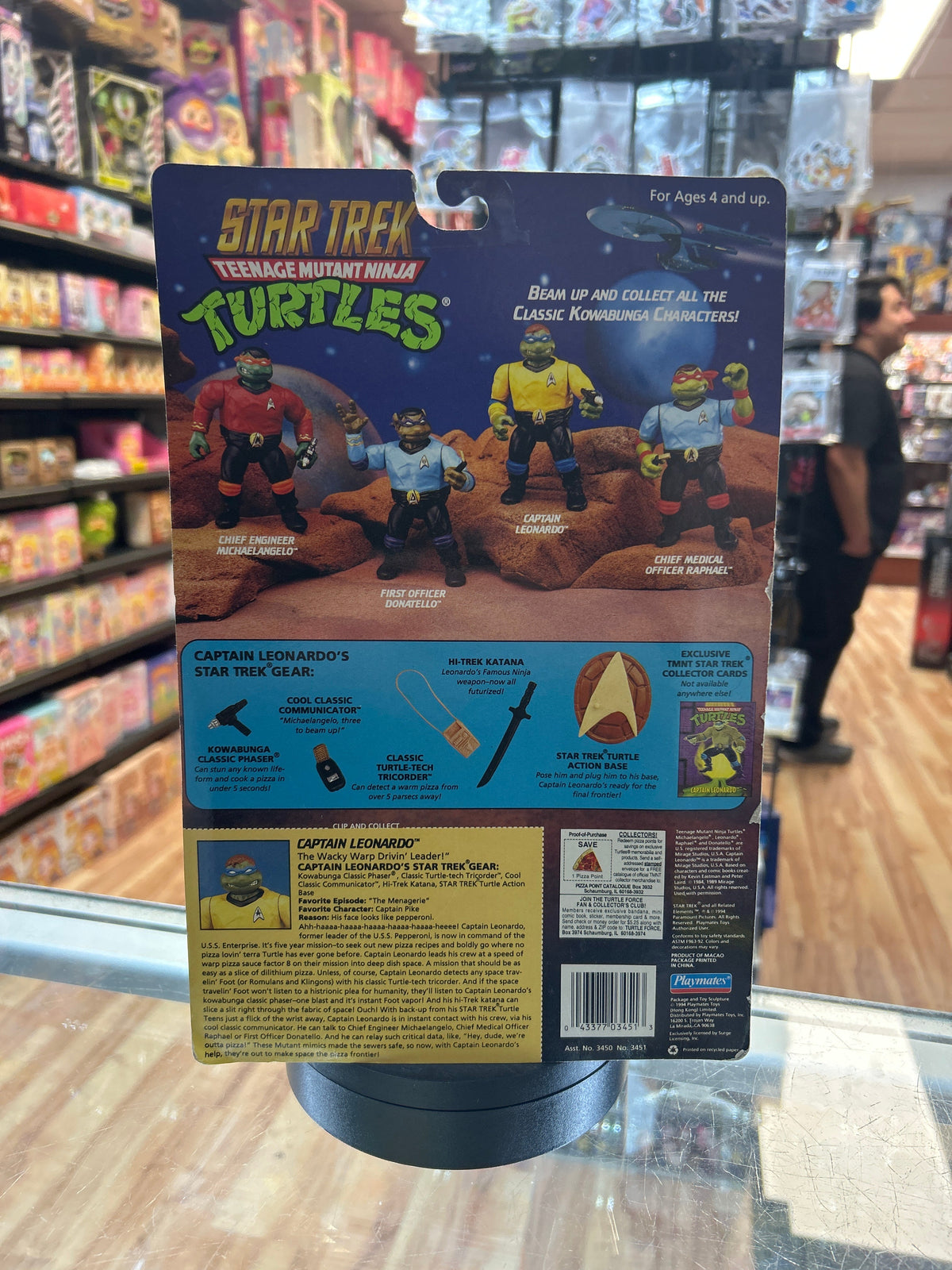 Captain Leonardo 2570 (Vintage TMNT Ninja Turtles, Playmates) **SEALED** product image 4, provided for visual reference and