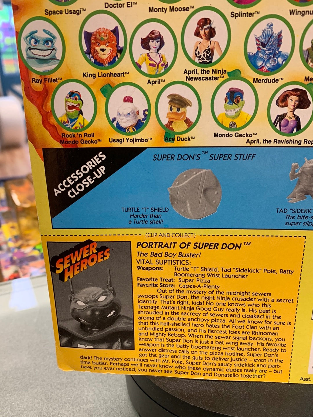 Sewer Heroes Super Don 0084 (Vintage TMNT Ninja Turtles, Playmates) Sealed product image 17, provided for visual reference