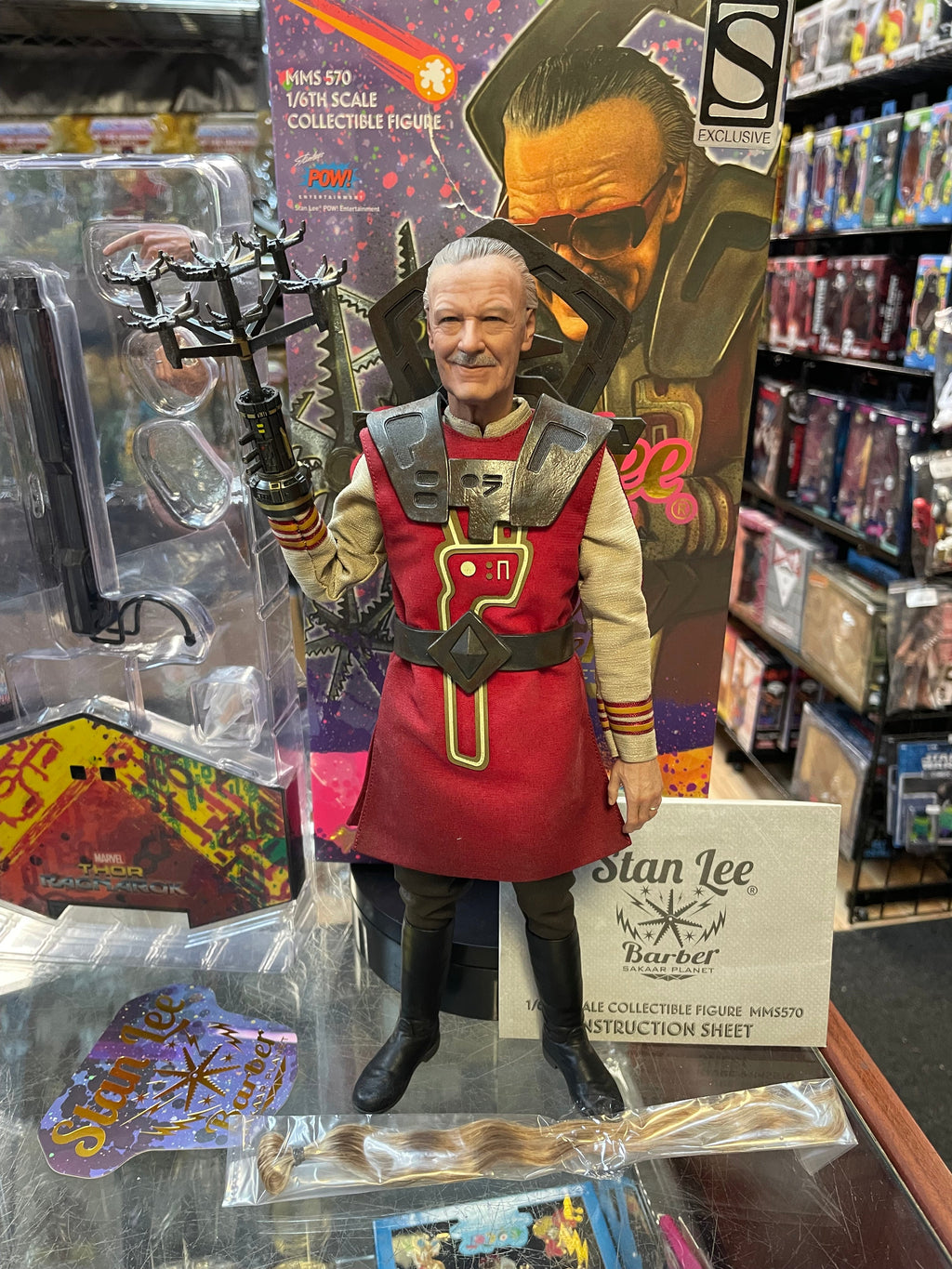 Stan Lee Barber Sakaar Planet (Marvel Thor Ragnarok, Hot Toys) INCOMPLETE product image 2, provided for visual reference and