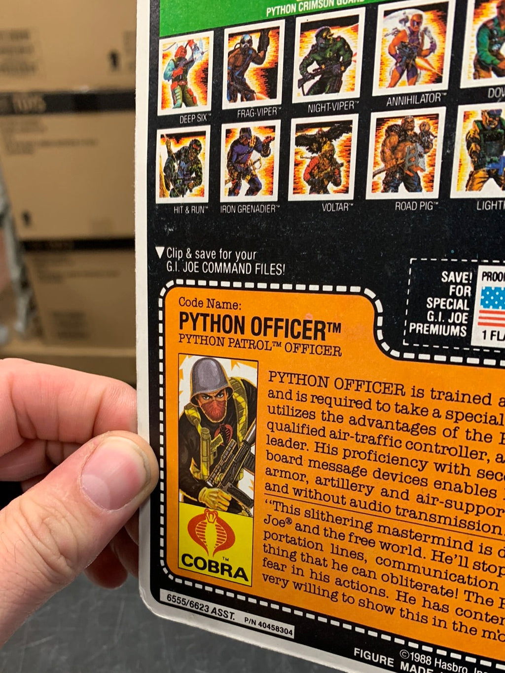 Python Patrol Python Patrol Officer (Vintage GI Joe, Hasbro) Sealed product image 21, provided for visual reference and