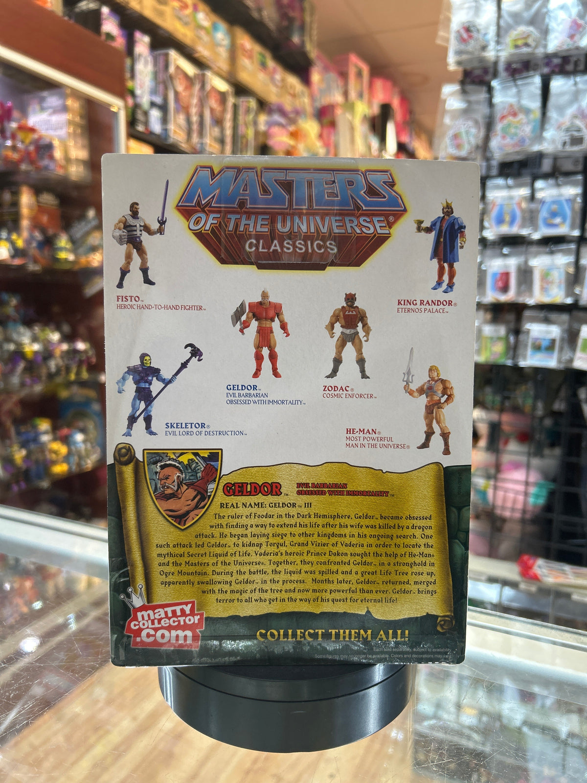 Geldor (Mattel, Classics, MOTU) **SEALED** product image 4, provided for visual reference and product detail review
