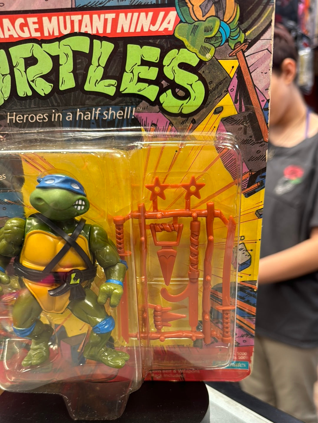 Soft Head 10 Back Leonardo 0118 (Vintage TMNT Ninja Turtles, Playmates) Sealed product image 4, provided for visual