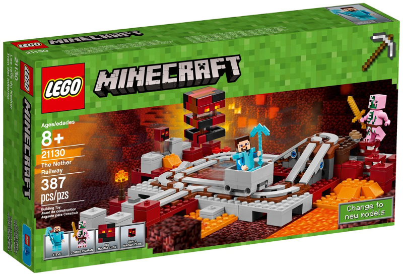 21130 The Nether Railway Minecraft (Retired) (New Sealed) product image 1, provided for visual reference and product detail