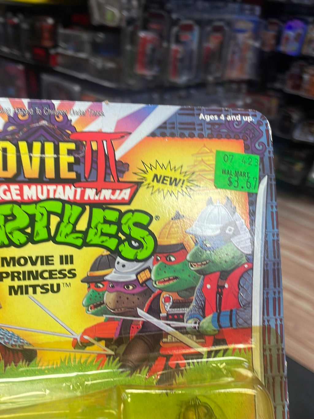 Movie III Princess Mitsu 7423 (Vintage TMNT Ninja Turtles, Playmates) Sealed product image 3, provided for visual reference