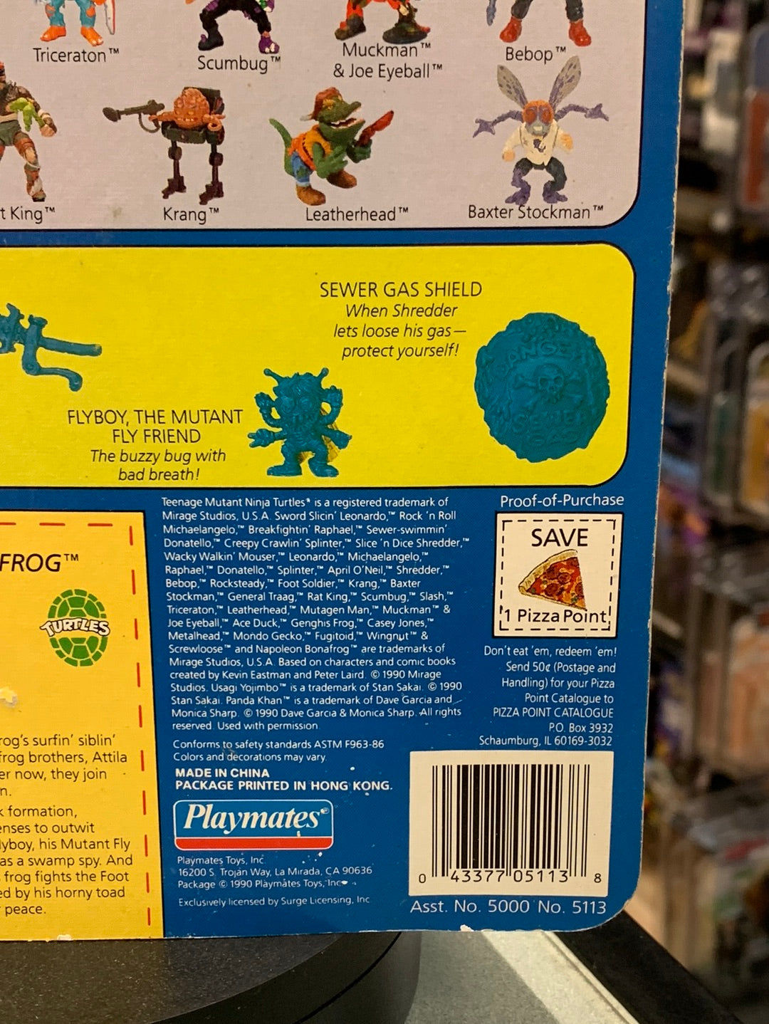 Napoleon Bonafrog 0090 (Vintage TMNT Ninja Turtles, Playmates) Sealed product image 10, provided for visual reference and