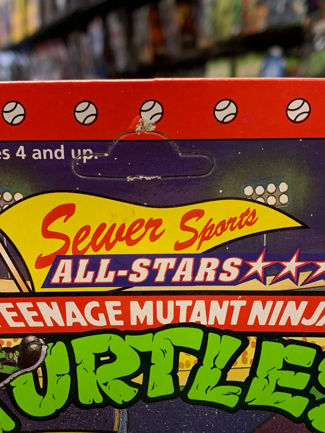 Grand Slammin Raphael 0132 (Vintage TMNT Ninja Turtles, Playmates) Sealed product image 5, provided for visual reference and