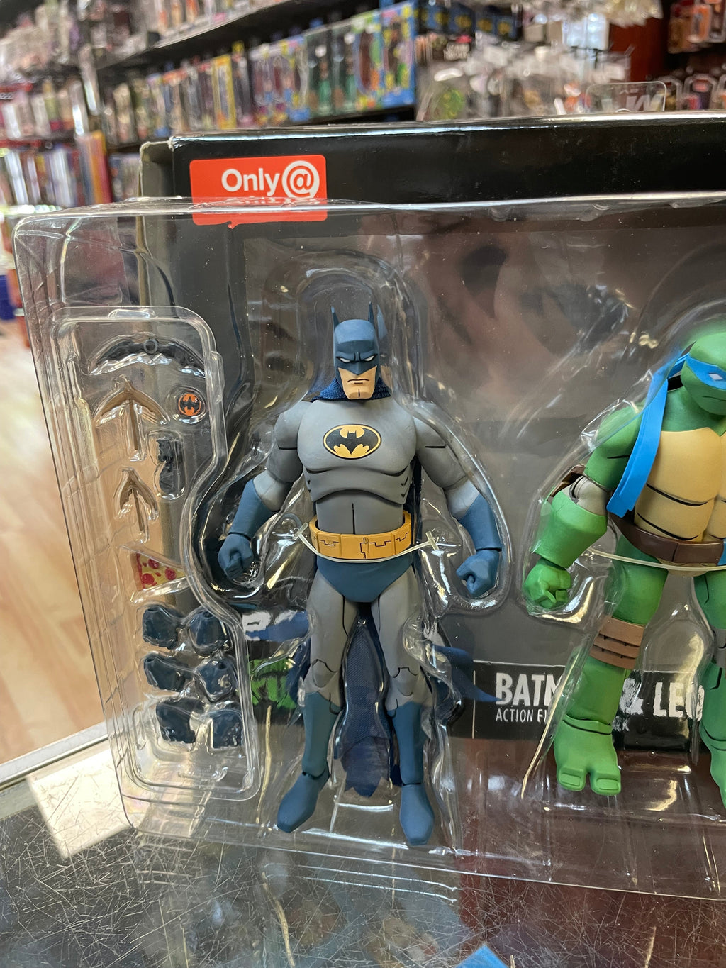 Batman & Leonardo 2 Pack (Batman Vs Teenage Ninja Turtles, DC Collectibles) NEW/OPEN product image 3, provided for visual