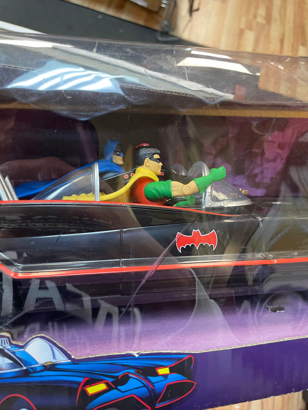 Batmobile with Batman & Robin (Mattel, Batman Classic) **SEALED** product image 8, provided for visual reference and product