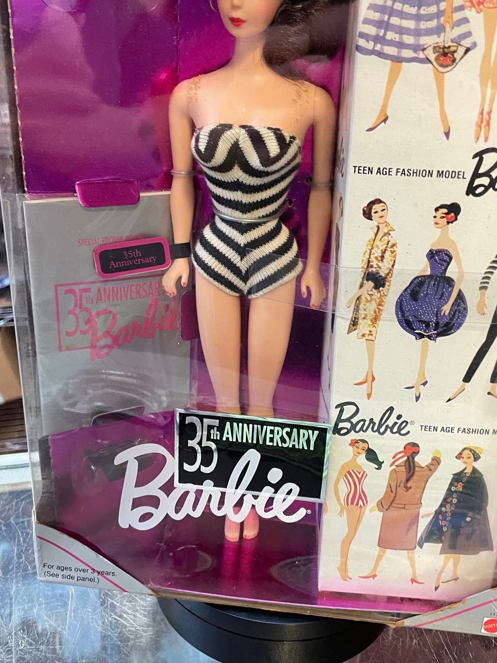 Brunette Barbie 35th #11782 (Vintage Barbie, Mattel) **SEALED** product image 4, provided for visual reference and product