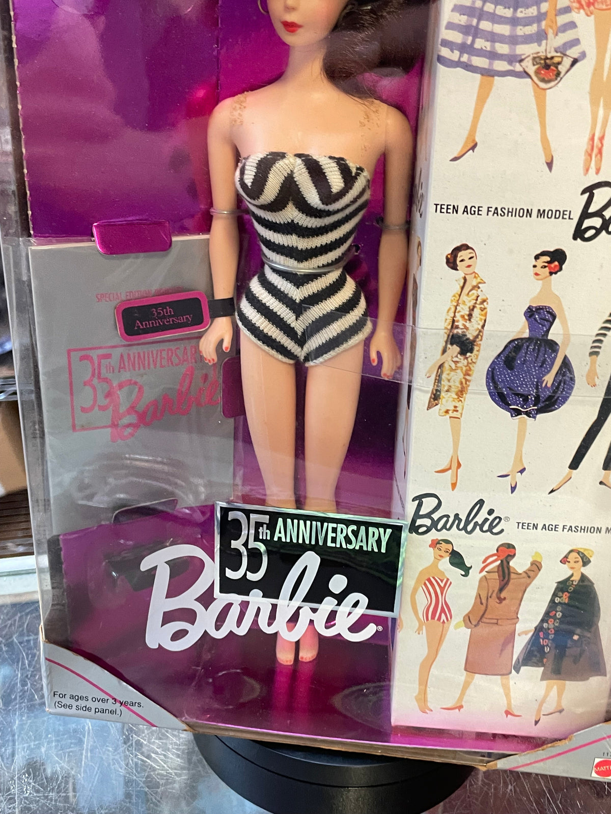 Brunette Barbie 35th #11782 (Vintage Barbie, Mattel) **SEALED** product image 4, provided for visual reference and product