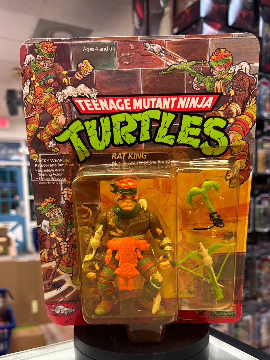 Rat King 19 Back 0121 (Vintage TMNT Ninja Turtles, Playmates) Sealed product image 1, provided for visual reference and