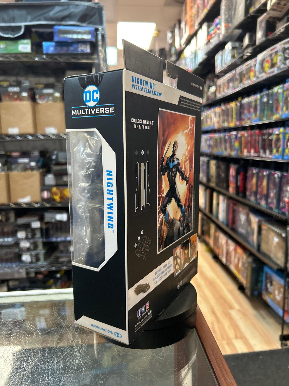 Nightwing -BAF Batmobile- (DC Multiverse, McFarlane) **SEALED** product image 5, provided for visual reference and product