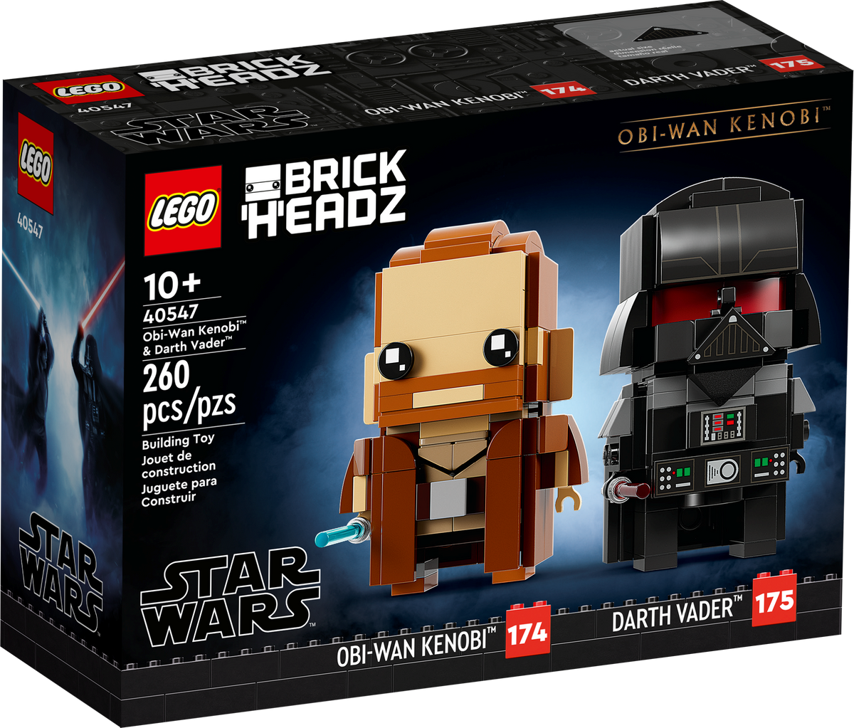 40547 Obi-Wan Kenobi™ & Darth Vader™ Brickheadz product image 1, provided for visual reference and product detail review