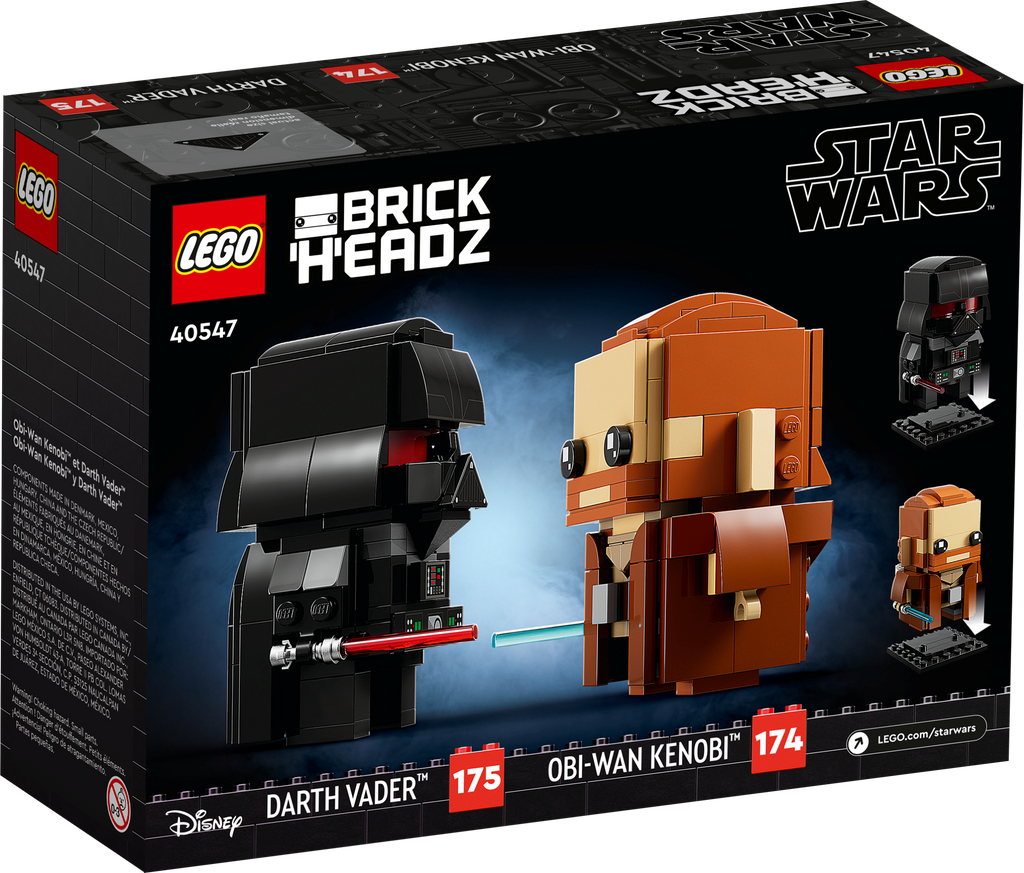 40547 Obi-Wan Kenobi™ & Darth Vader™ Brickheadz product image 3, provided for visual reference and product detail review