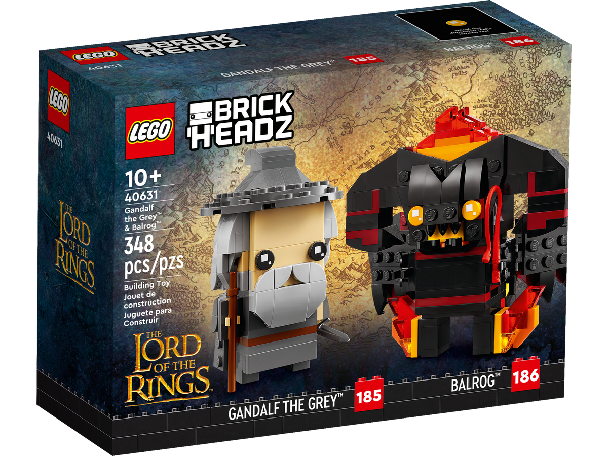 40631 Gandalf the Grey™ & Balrog™ Brickheadz product image 1, provided for visual reference and product detail review