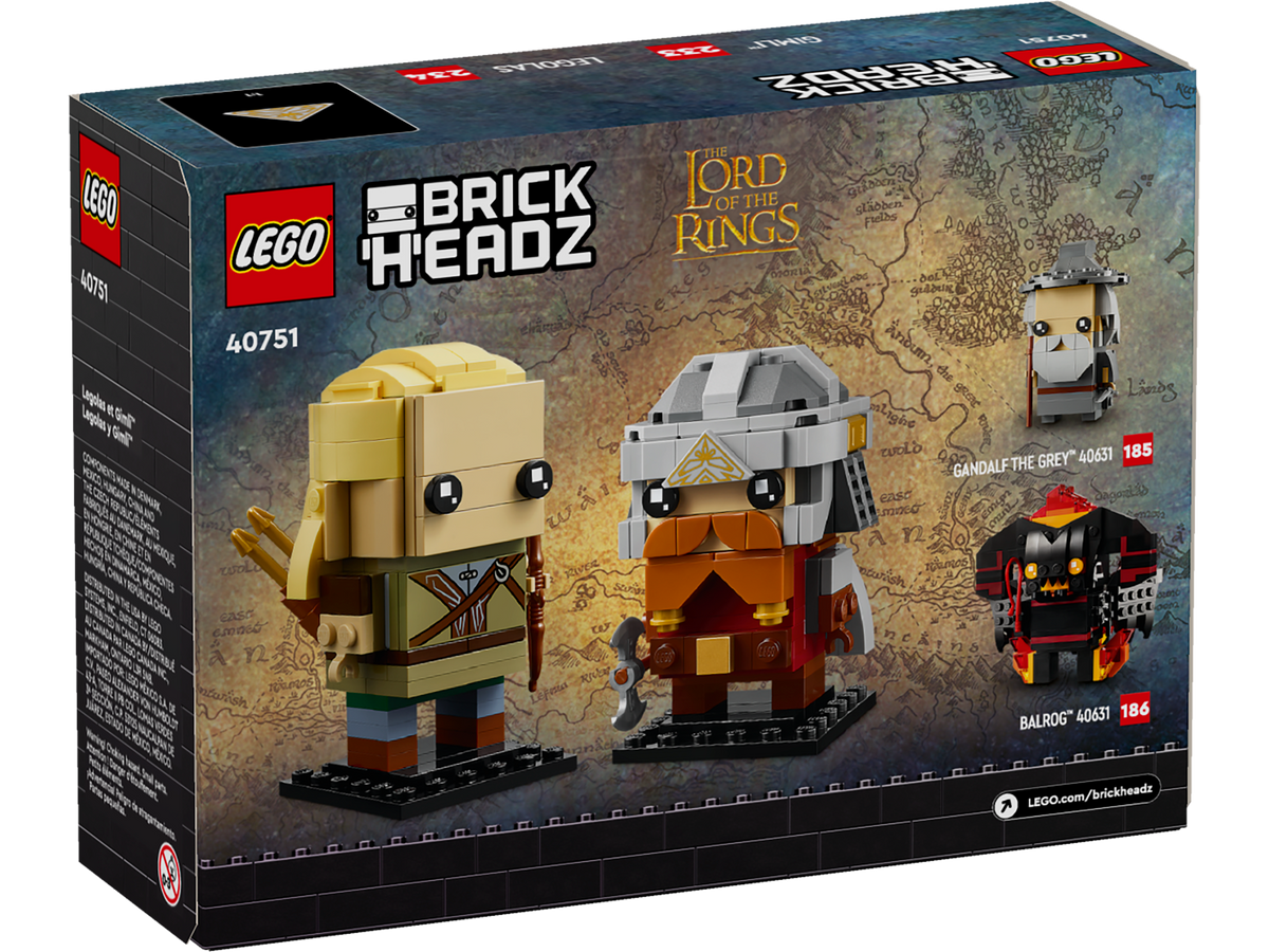 40751 Legolas & Gimli™ Brickheadz product image 3, provided for visual reference and product detail review