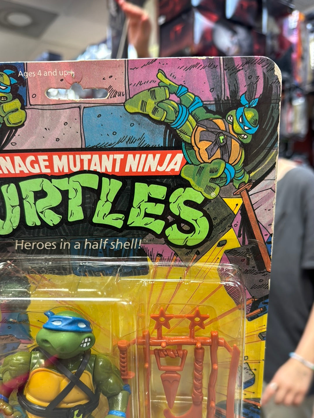 Soft Head 10 Back Leonardo 0118 (Vintage TMNT Ninja Turtles, Playmates) Sealed product image 3, provided for visual