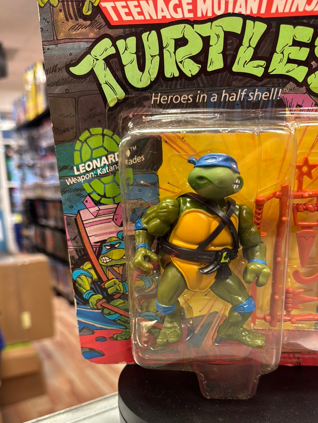 Soft Head 10 Back Leonardo 0118 (Vintage TMNT Ninja Turtles, Playmates) Sealed product image 5, provided for visual