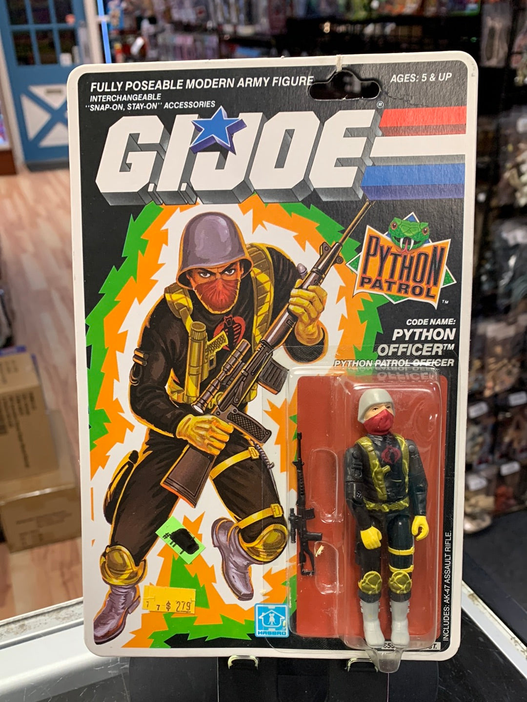 Python Patrol Python Patrol Officer (Vintage GI Joe, Hasbro) Sealed product image 1, provided for visual reference and