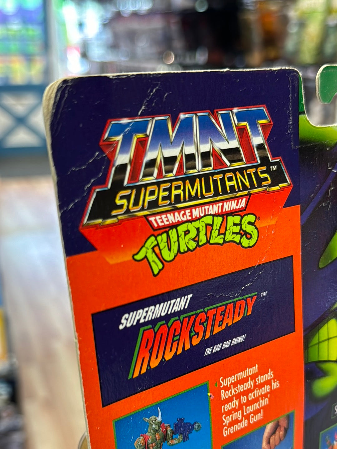 Supermutant Rocksteady 0030 (Vintage TMNT NInja Turtles, Playmates) Sealed product image 9, provided for visual reference