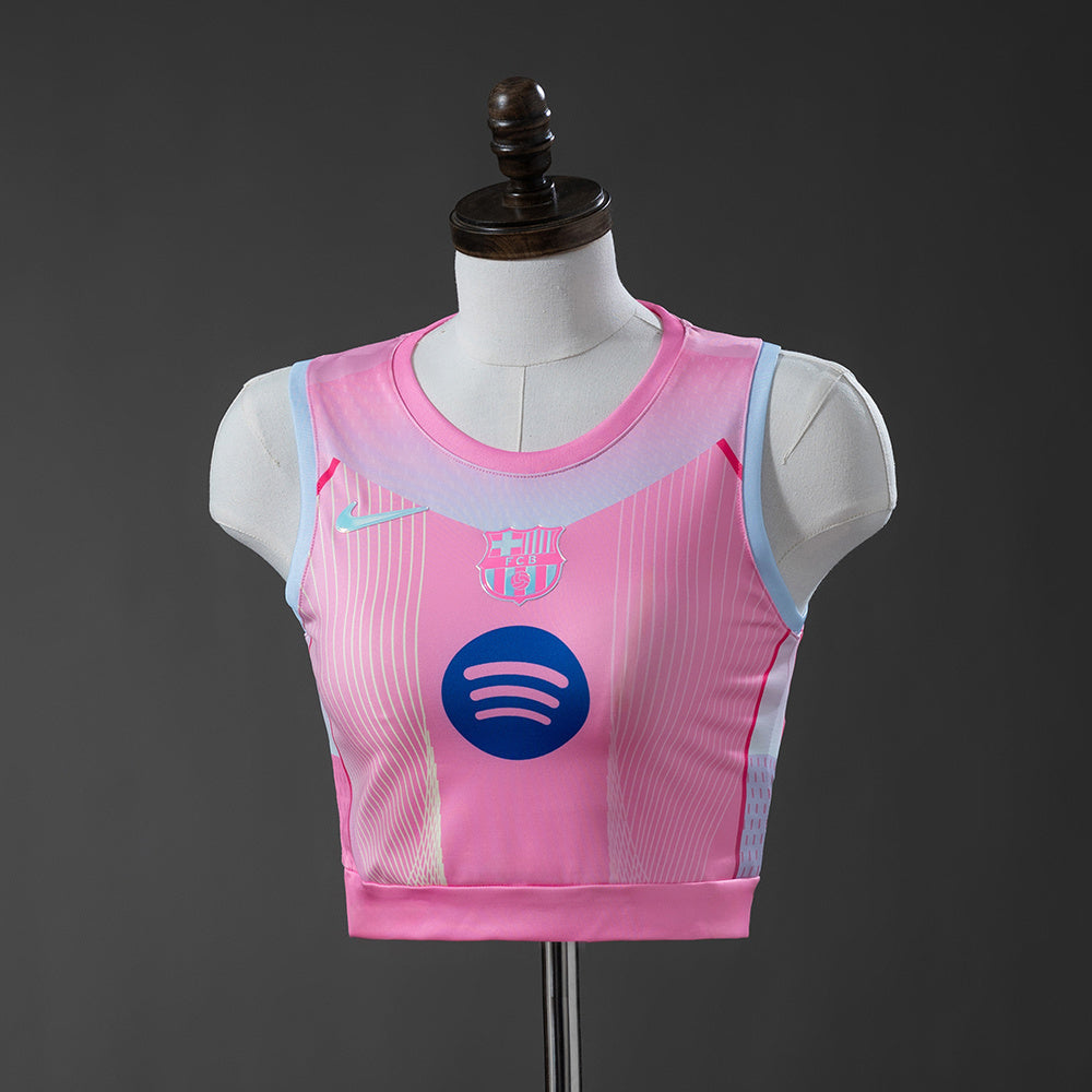 Women Barcelona Pink Vest 25/26 Football Kit Soccer Shirt product image 1