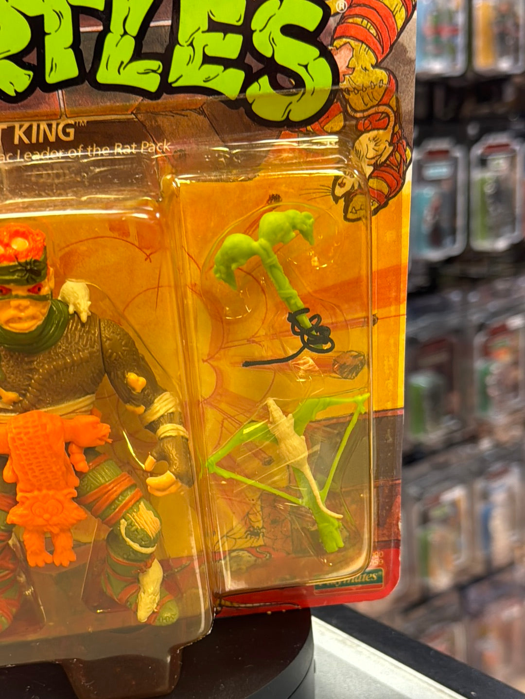 Rat King 19 Back 0121 (Vintage TMNT Ninja Turtles, Playmates) Sealed product image 5, provided for visual reference and