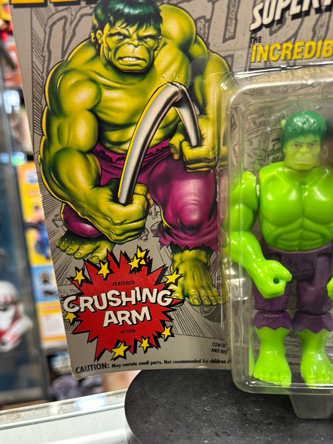 Crushing Arm Incredible Hulk (Vintage Marvel Superheroes, ToyBiz) Sealed product image 5, provided for visual reference and