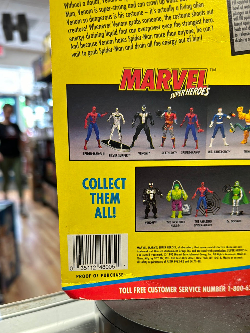 Squirt Alien Venom (Vintage Marvel Superheroes, ToyBiz) Sealed product image 9, provided for visual reference and product
