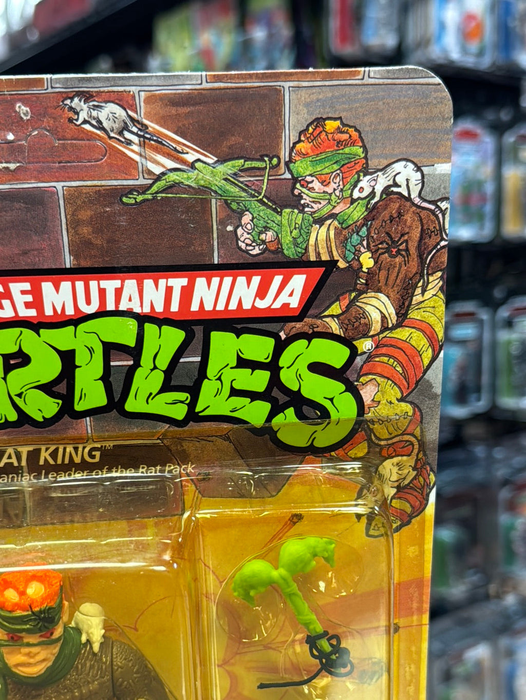 Rat King 19 Back 0121 (Vintage TMNT Ninja Turtles, Playmates) Sealed product image 4, provided for visual reference and