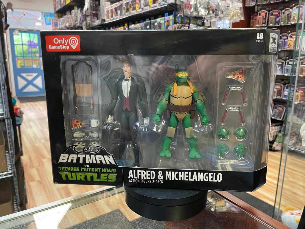 Alfred & Michelangelo 2 Pack (Batman Vs Teenage Ninja Turtles, DC Collectibles) SEALED product image 1, provided for visual