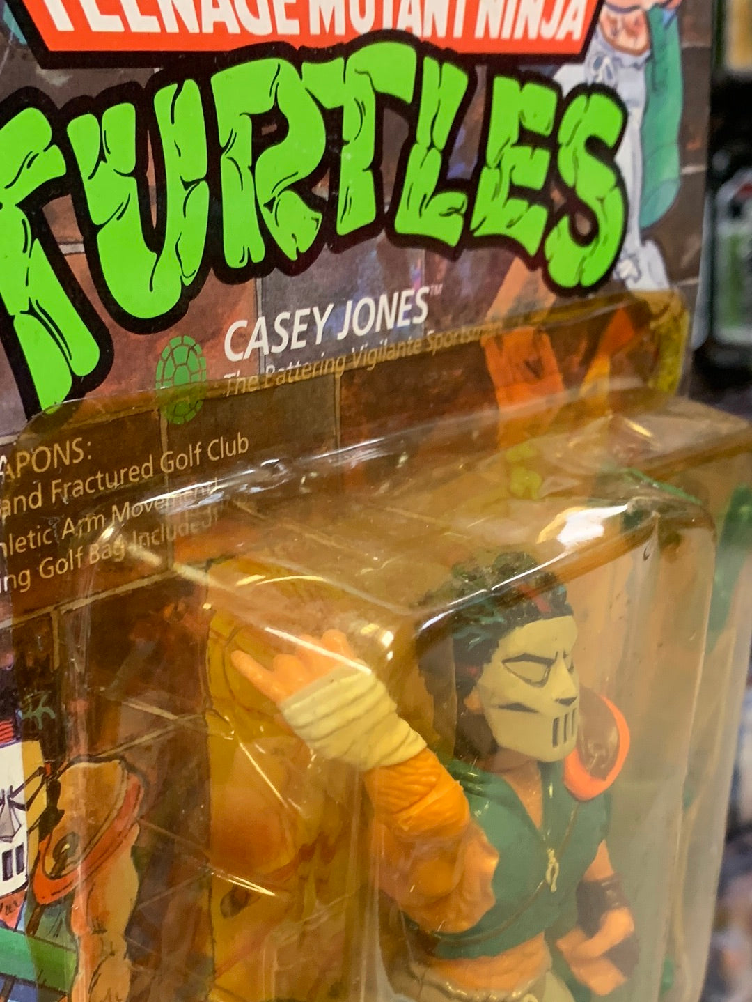 Caset Jones 19 Back 0085 (Vintage TMNT Ninja Turtles, Playmates) Sealed product image 8, provided for visual reference and
