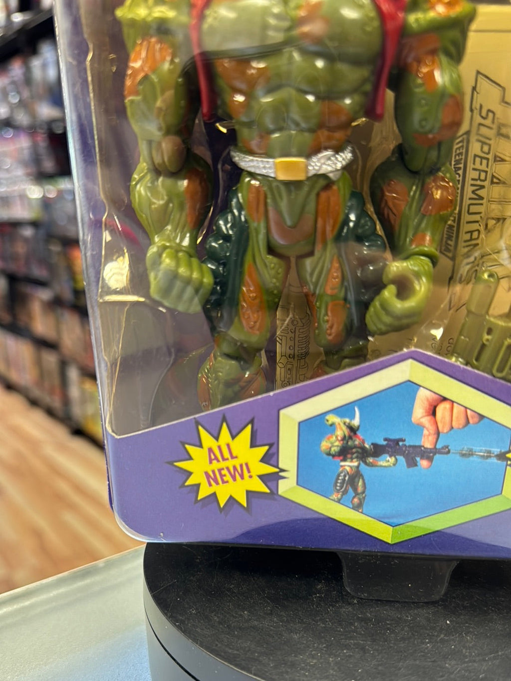 Supermutant Rocksteady 0030 (Vintage TMNT NInja Turtles, Playmates) Sealed product image 5, provided for visual reference