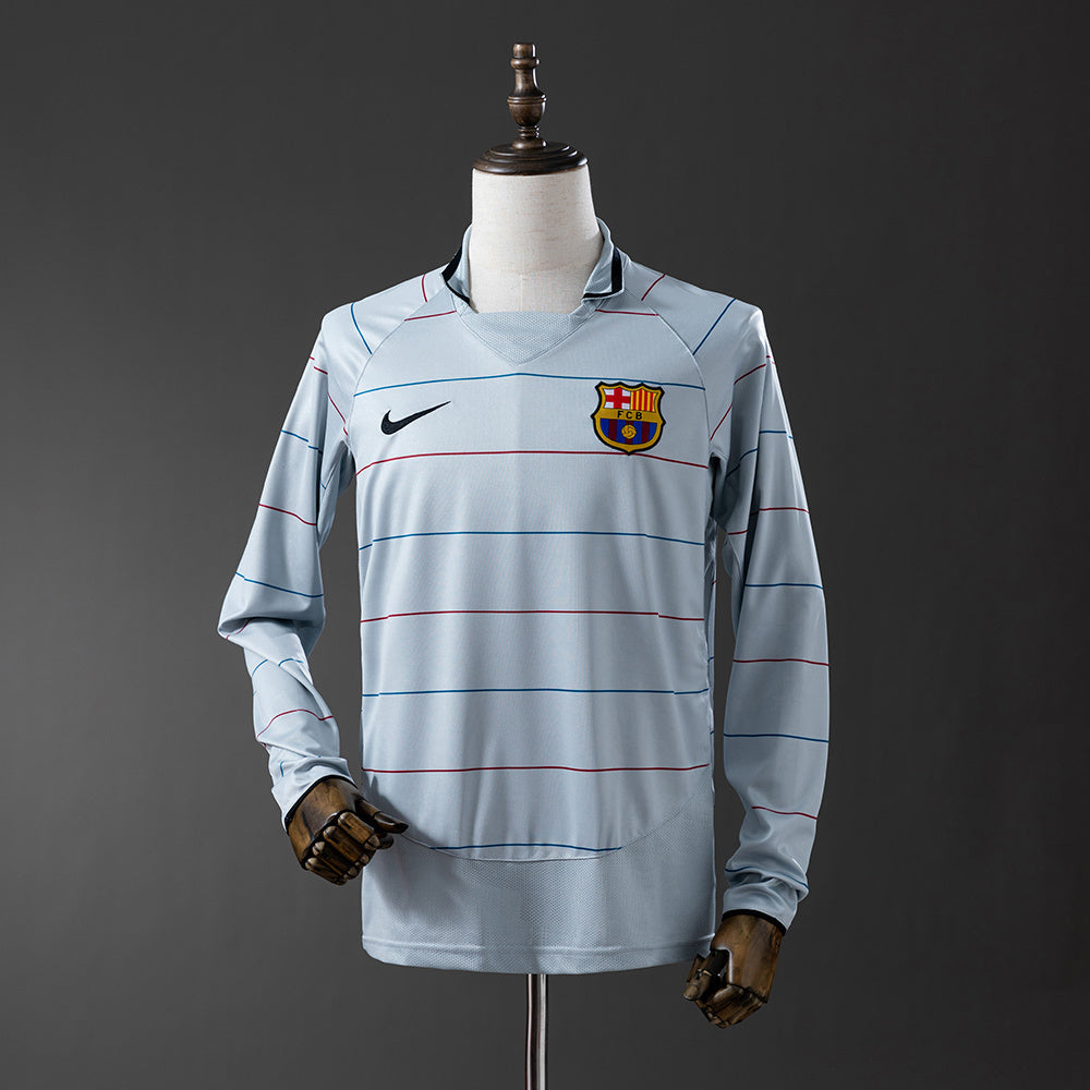 Barcelona Jersey 2003-04 Away Retro Football Kit Long product image 1