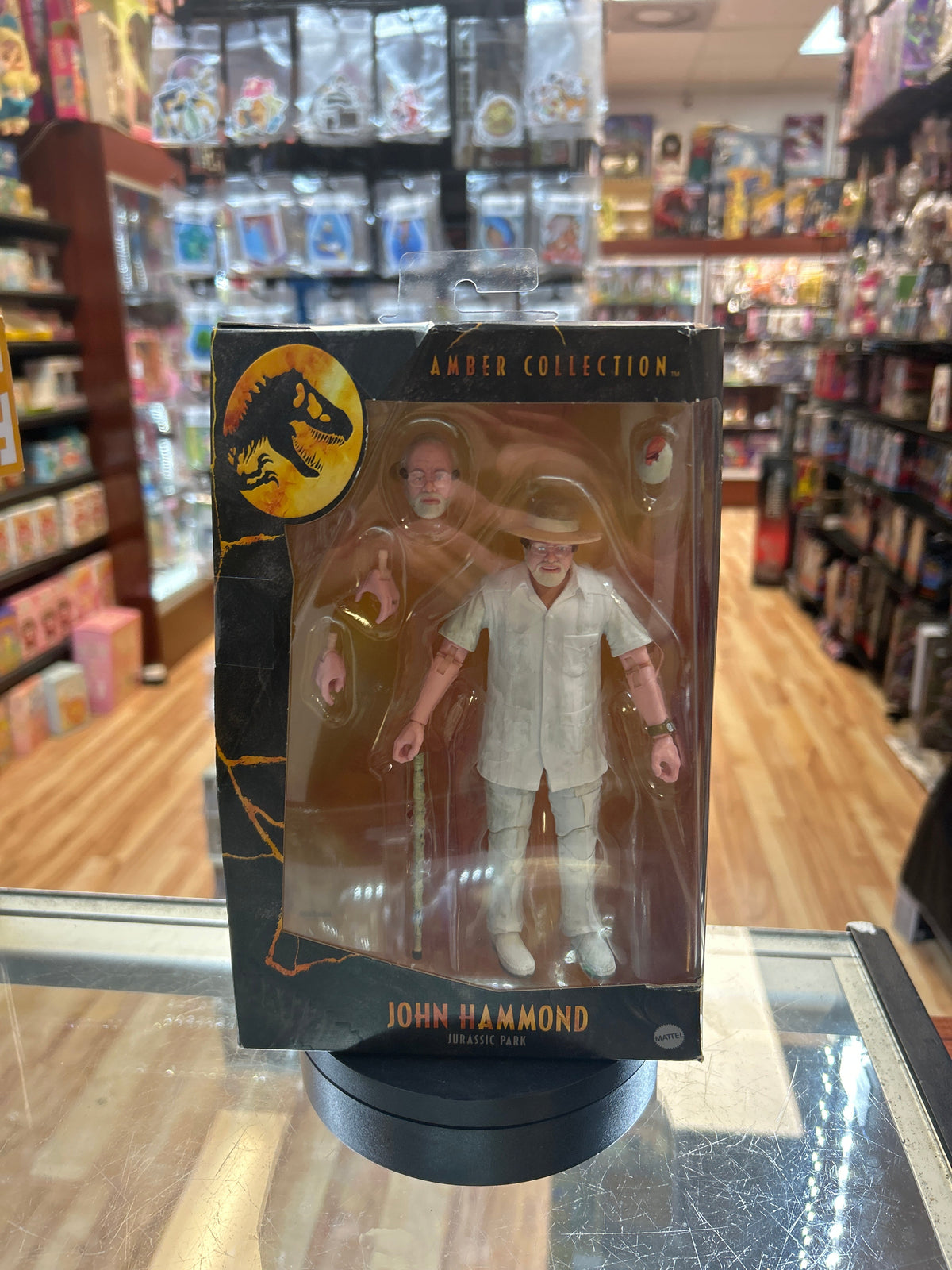 John Hammond (Jurassic Park Amber Collection, Mattel) **SEALED** product image 1, provided for visual reference and product