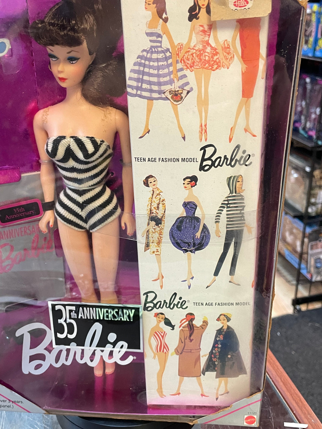 Brunette Barbie 35th #11782 (Vintage Barbie, Mattel) **SEALED** product image 5, provided for visual reference and product