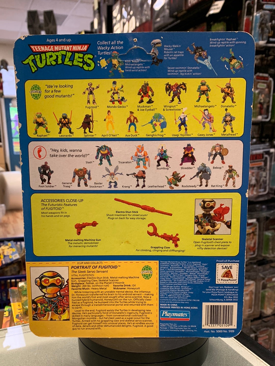 Fugitoid 24 Back 0089 (Vintage TMNT Ninja Turtles, Playmates) Sealed product image 8, provided for visual reference and