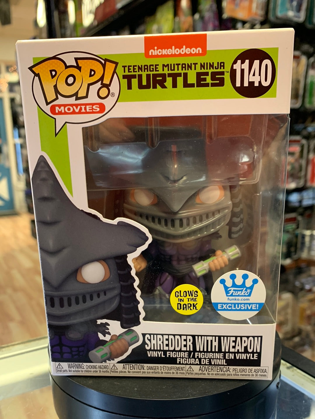 Shredder woth Weapon GITD #1140 (Funko Pop! TMNT Ninja Turtles) product image 1, provided for visual reference and product