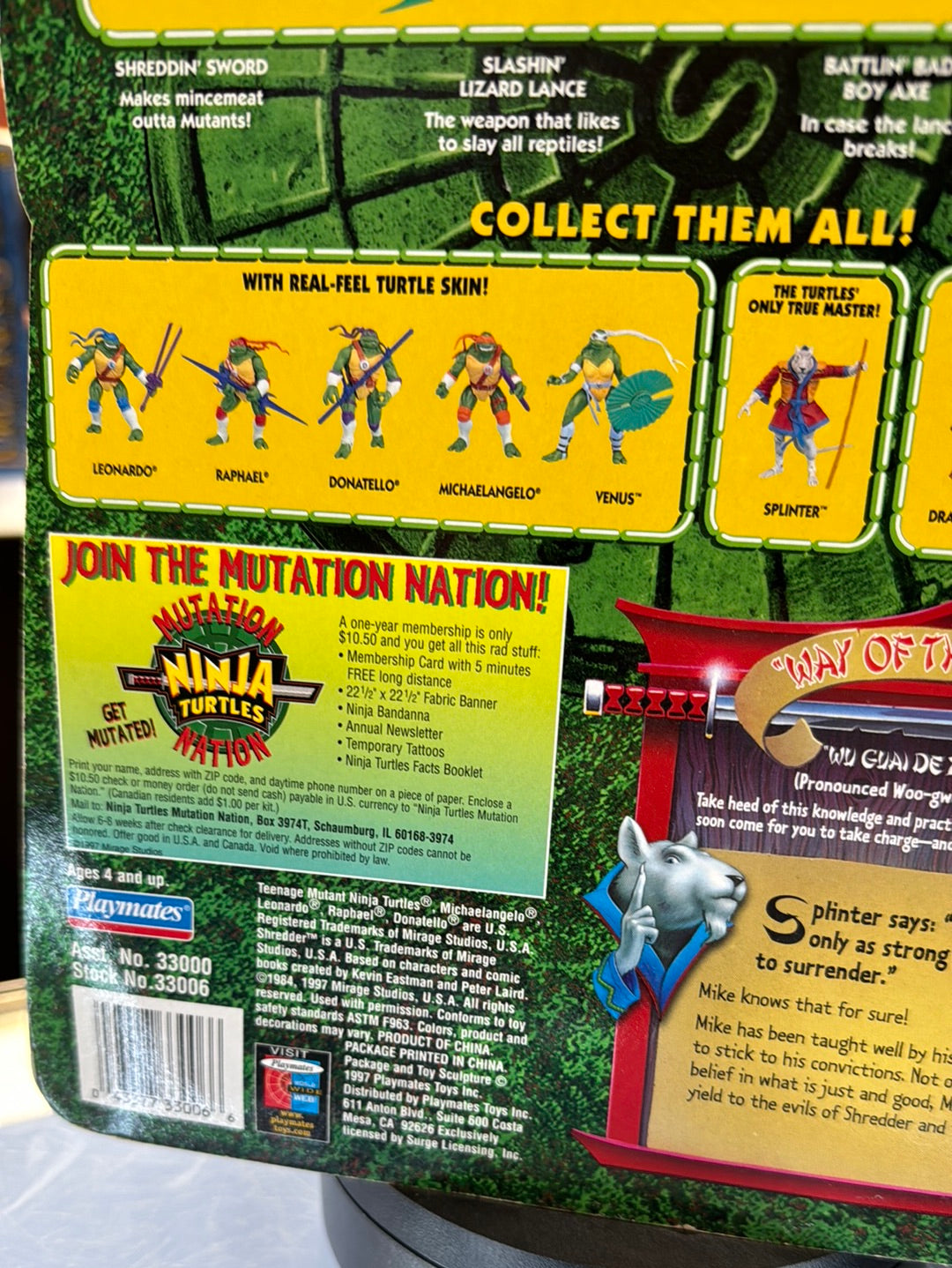 Shredder Next Mutation (Vintage TMNT NInja Turtles, Playmates) Sealed product image 20, provided for visual reference and