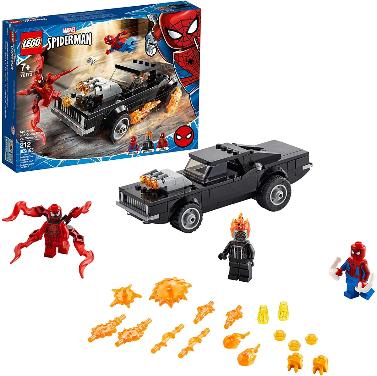 76173 Spider-Man and Ghost Rider vs. Carnage (Retired) (New Sealed) product image 1, provided for visual reference and