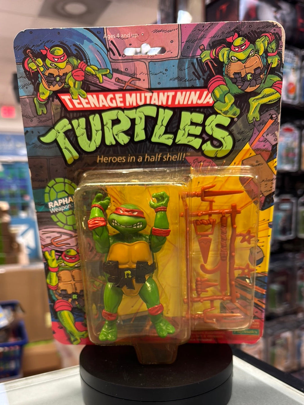 Soft Head 10 Back Rapahel 0117 (Vintage TMNT Ninja Turtles, Playmates) Sealed product image 1, provided for visual reference