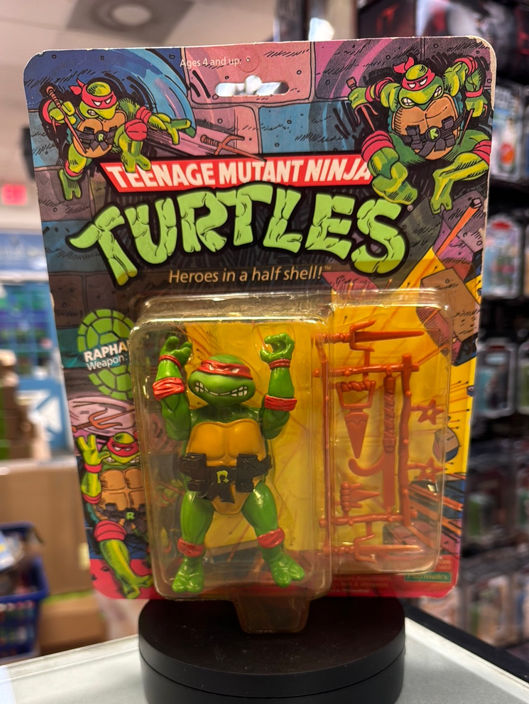 Soft Head 10 Back Rapahel 0117 (Vintage TMNT Ninja Turtles, Playmates) Sealed product image 1, provided for visual reference