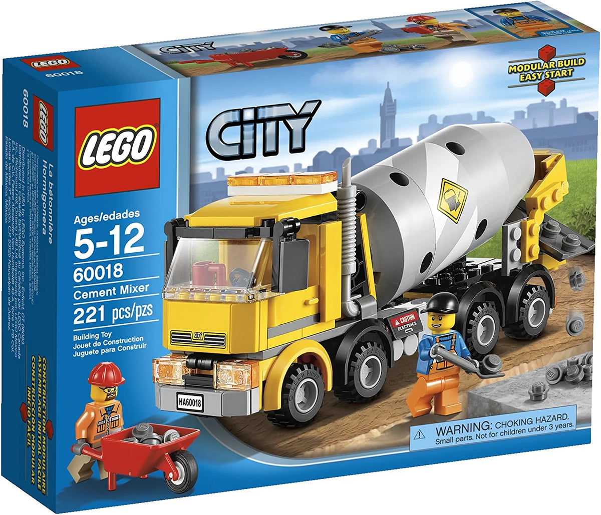 60018 City Cement Mixer (Retired) (New Sealed) product image 1, provided for visual reference and product detail review