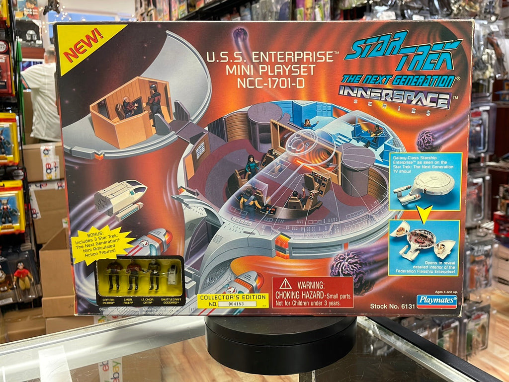 USS Enterprise Mini Playset NCC-1701-D 6131 (Vintage Star Trek, Playmates) SEALED product image 1, provided for visual