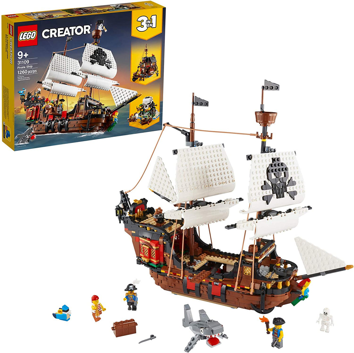 31109 LEGO Creator: 3 in 1 Pirate Ship product image 1, provided for visual reference and product detail review