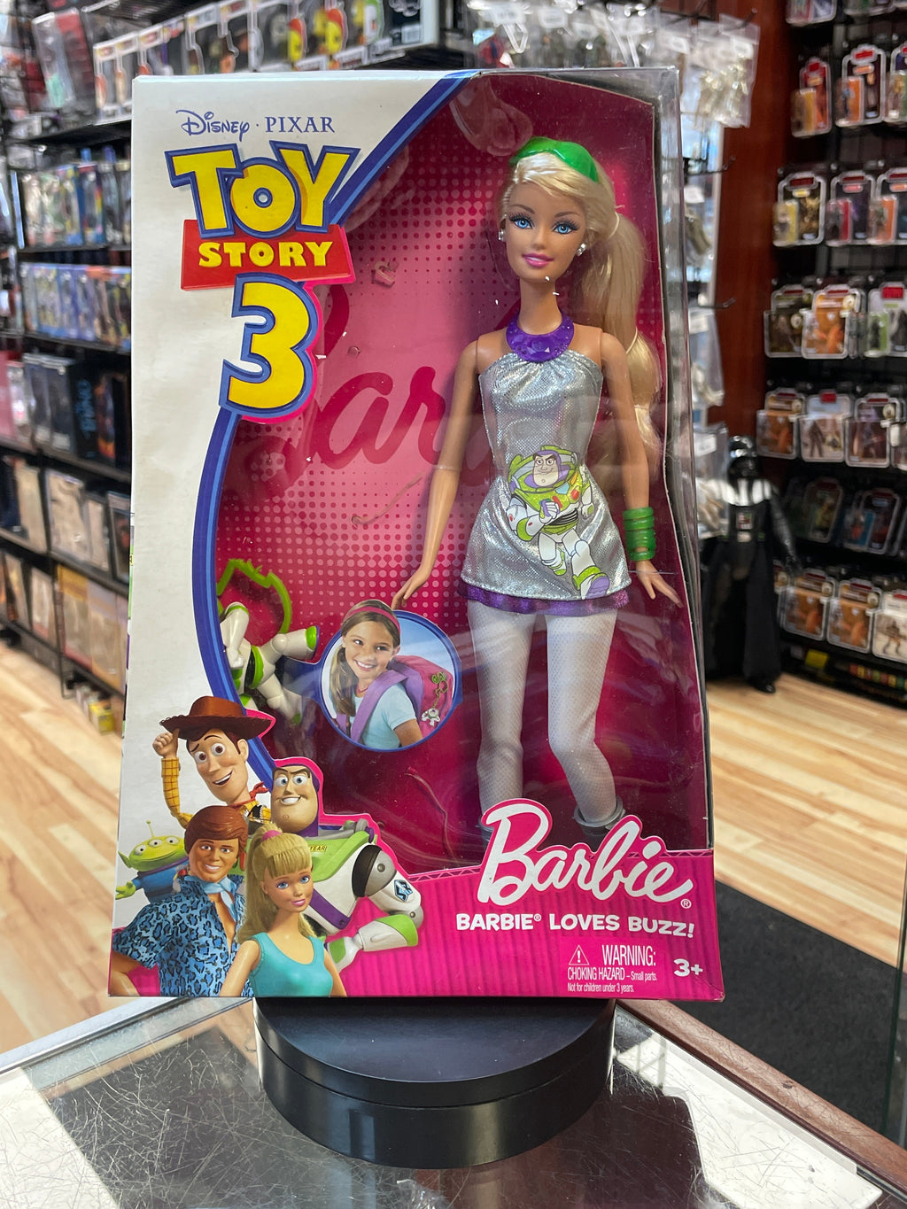 Barbie Loves Buzz #R9296 (Barbie, Toy Story 3, Mattel) SEALED product image 1, provided for visual reference and product